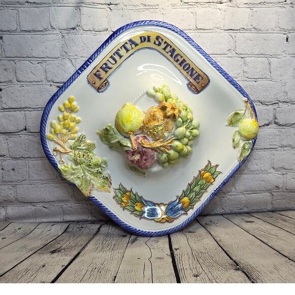 Vintage Fruit Platter Made by La Compagnia dei decori in Italy - Picture 2 of 8